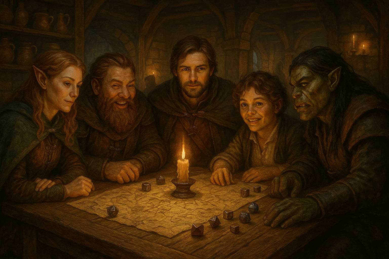 Generate a full DnD party with character portraits, a full-fledged world, a gripping campaign hook, NPCs, thrilling quests and more!